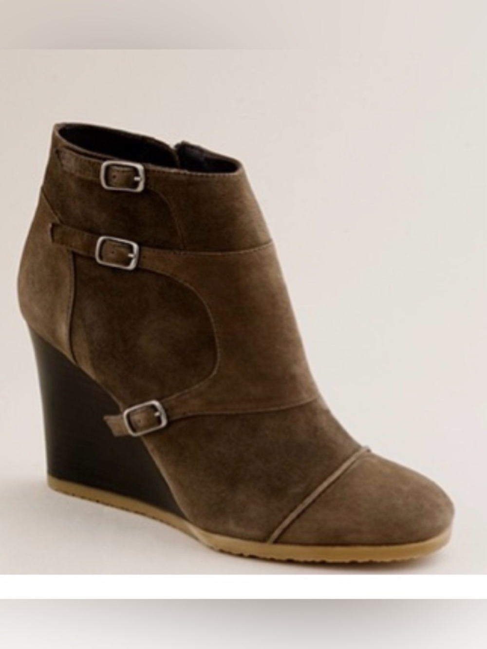 J.Crew "Greer" Monk Strap Wedge Ankle Booties size 8